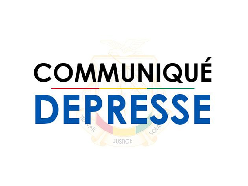 COMMUNIQUE DE PRESSE – REMISE OFFICIELLE DU RAPPORT DU CADRE DE DIALOGUE INCLUSIF INTER GUINEEN